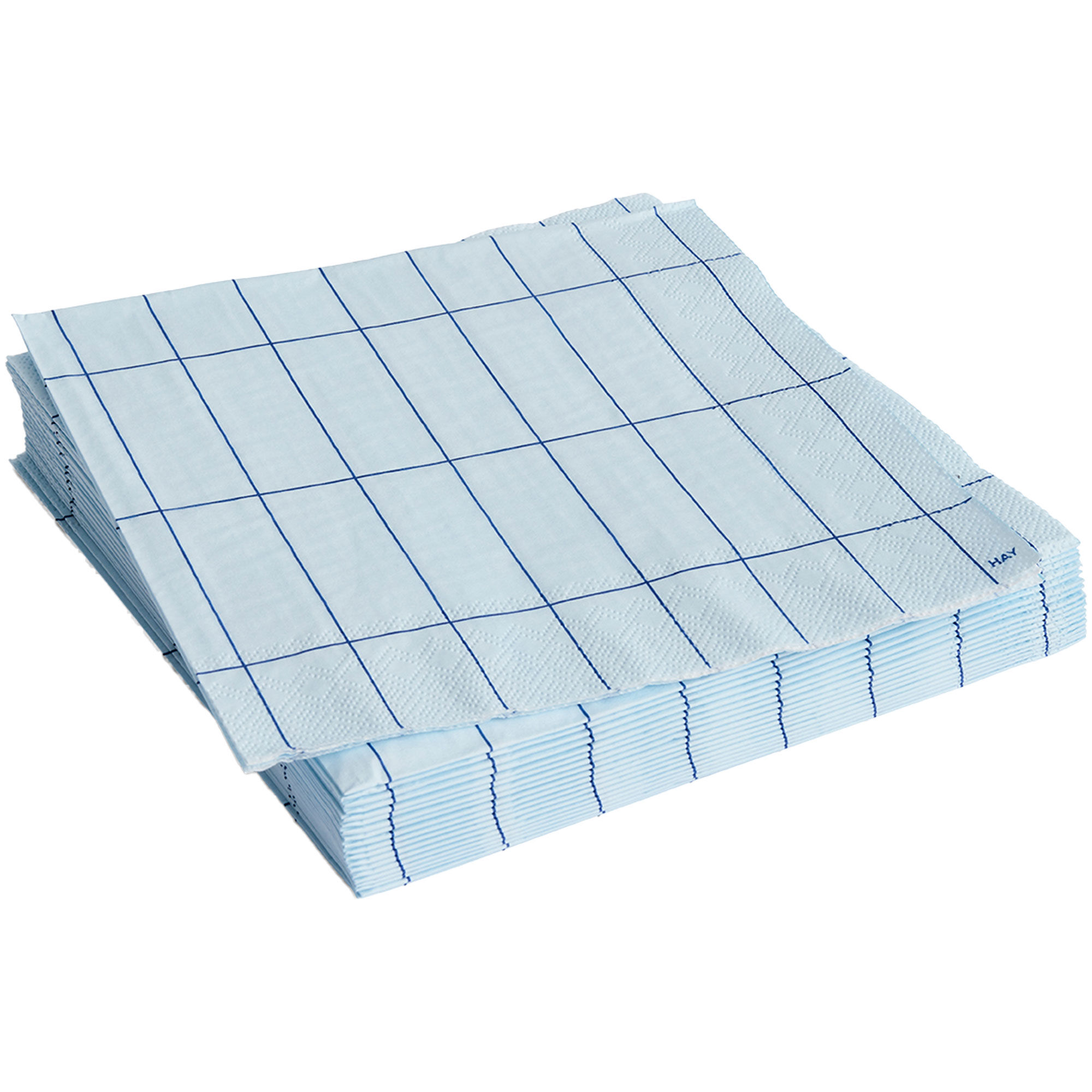 HAY Pattern Middagsservietter Light Blue Blue Grid 20 stk.