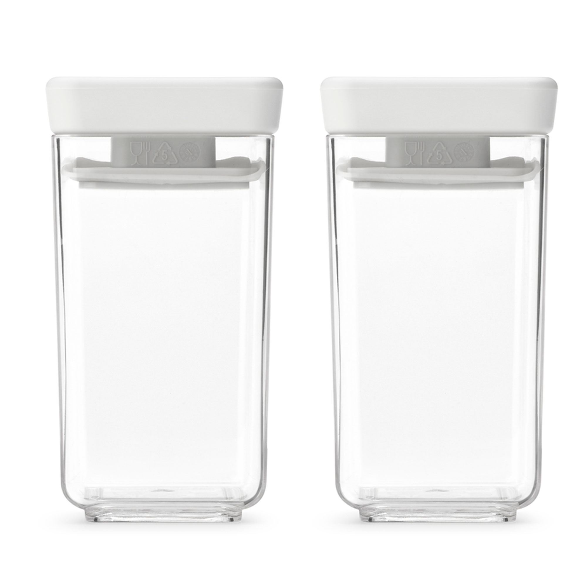 Brabantia Tasty+ stabelbart beholder sæt 2 dele, lysegrå