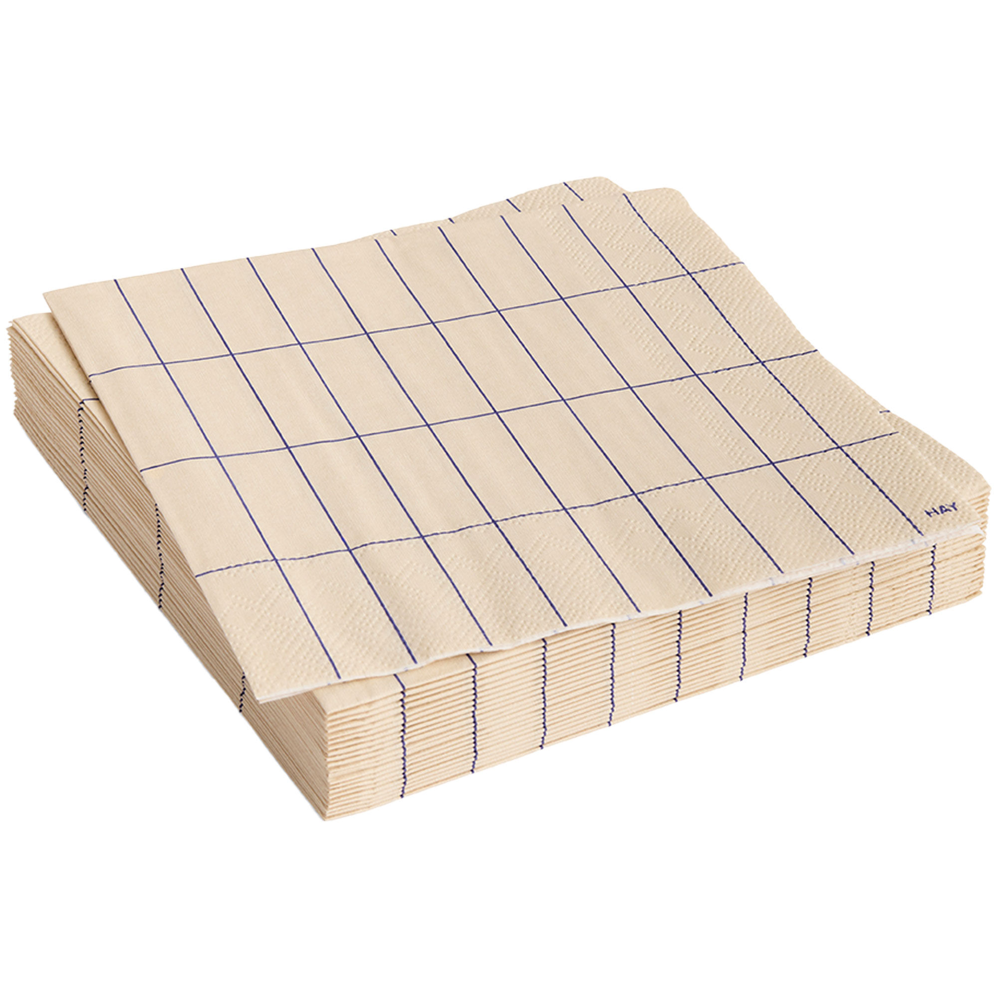 HAY Pattern frokostservietter Off-White Blue Grid 20 stk.