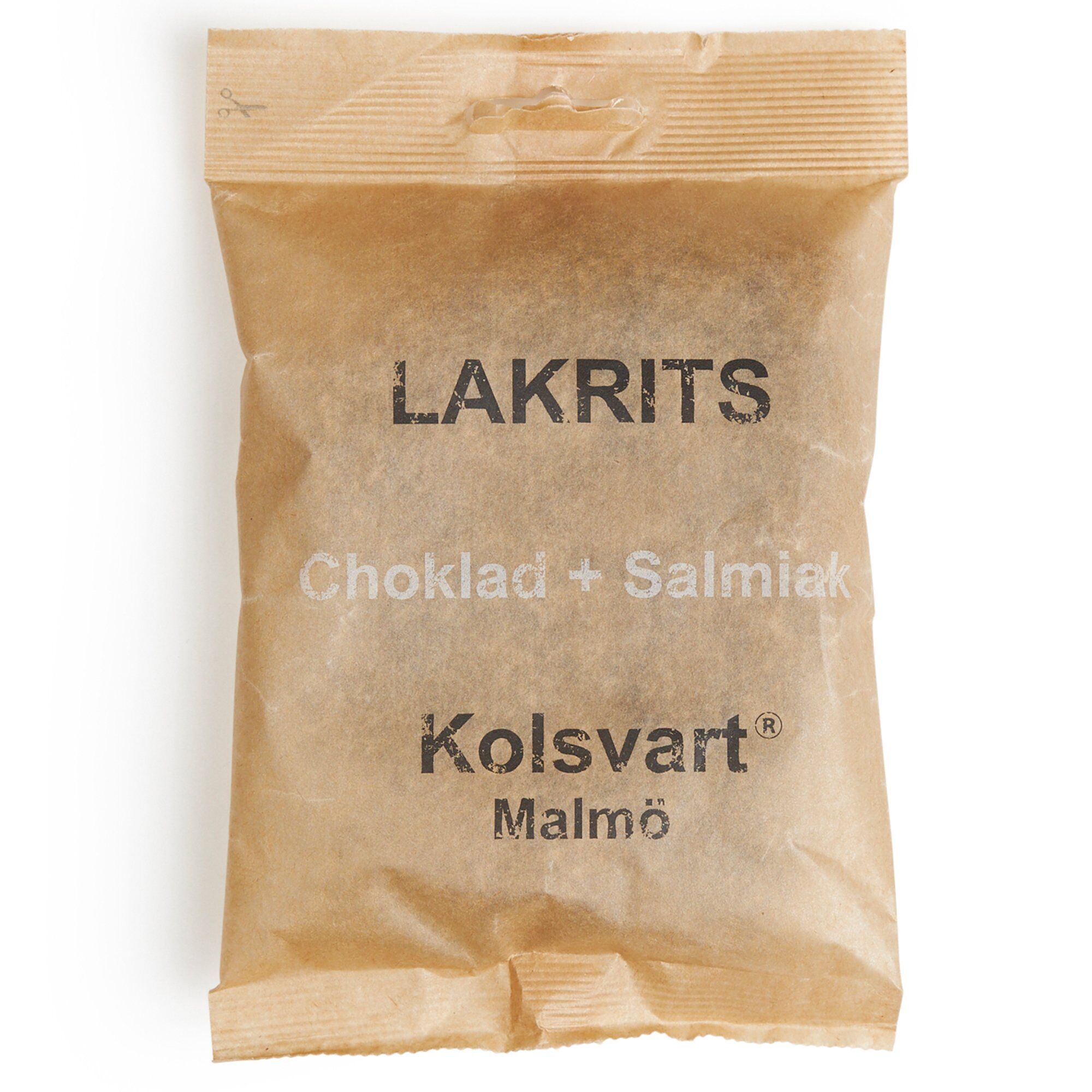 Kolsvart Chokolade + Salmiak-saltlakrids, 120 g