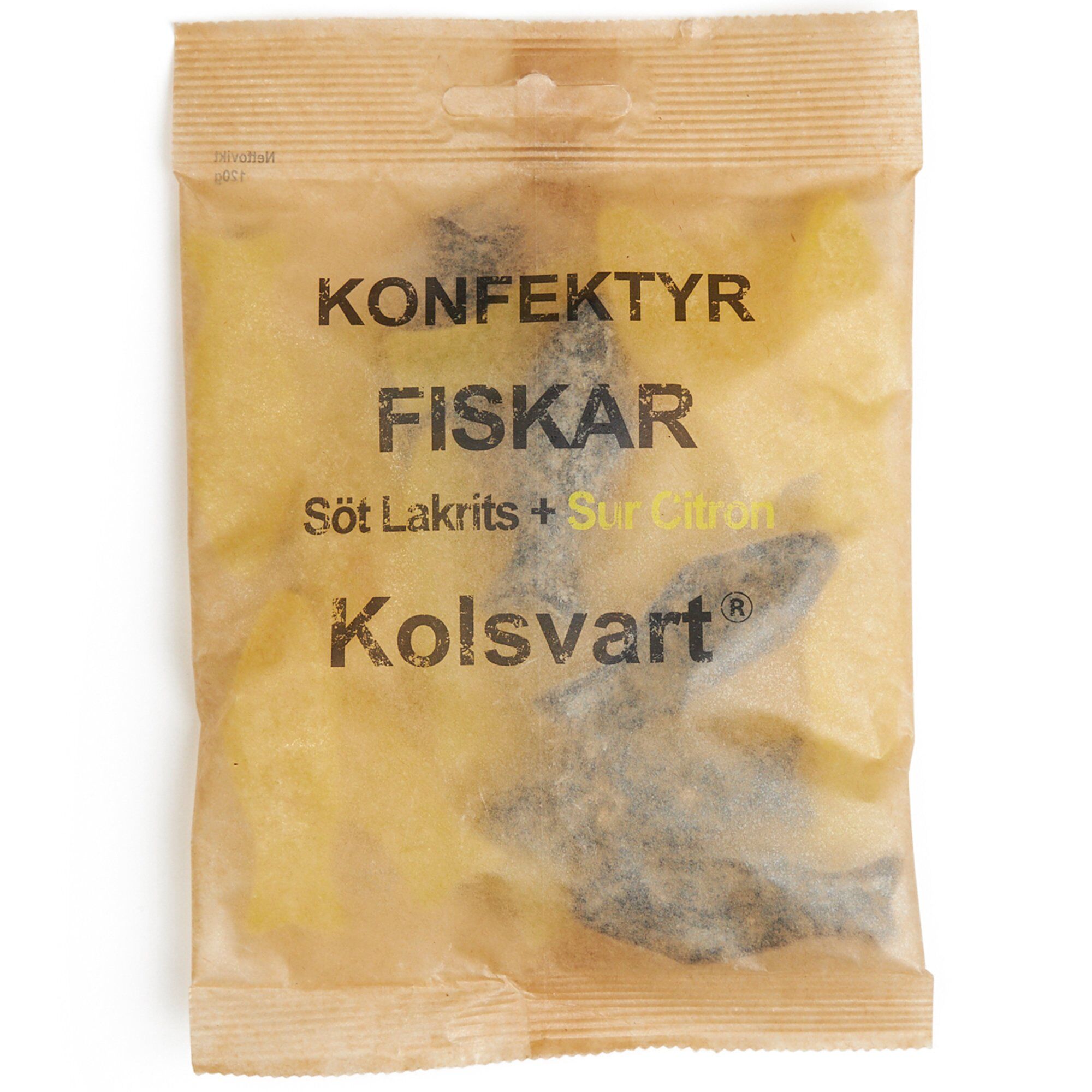 Kolsvart Søs + Syrlig citron, 120 g