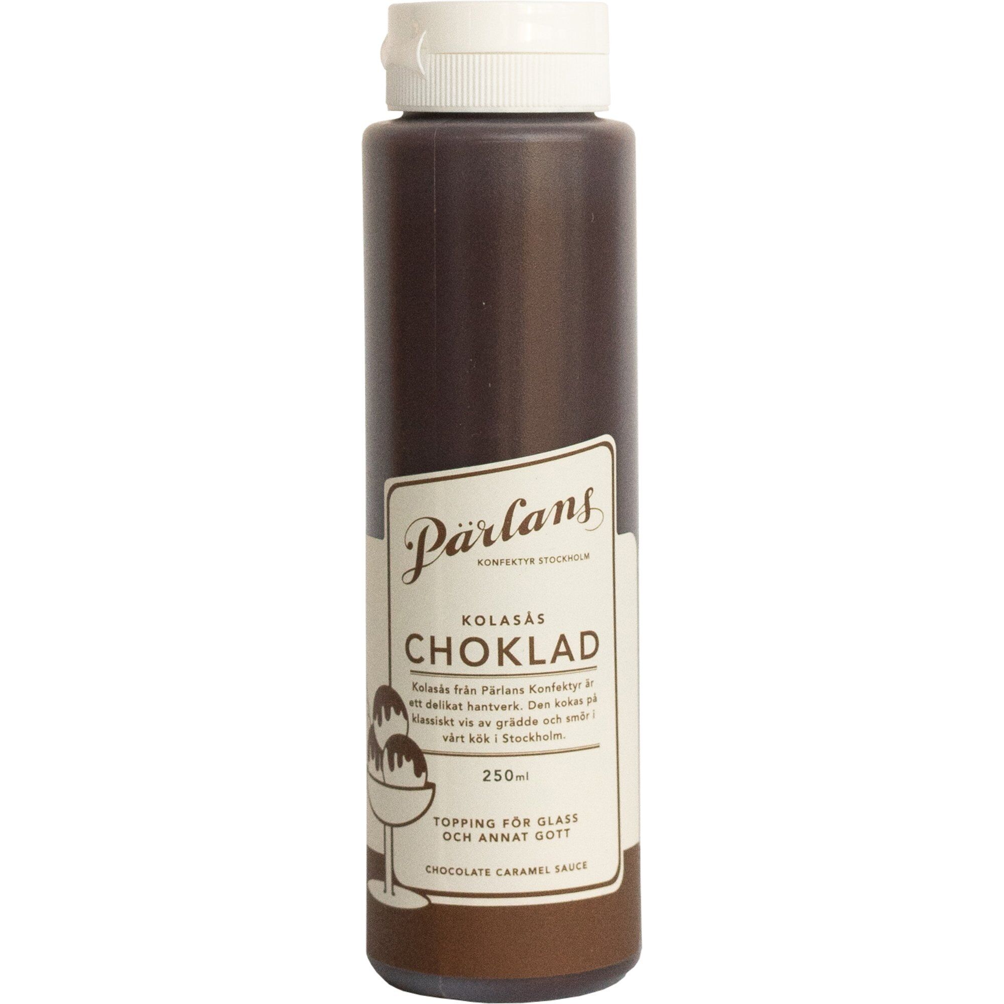 Pärlans Squeeze karamelsauce, 250 ml, chokolade