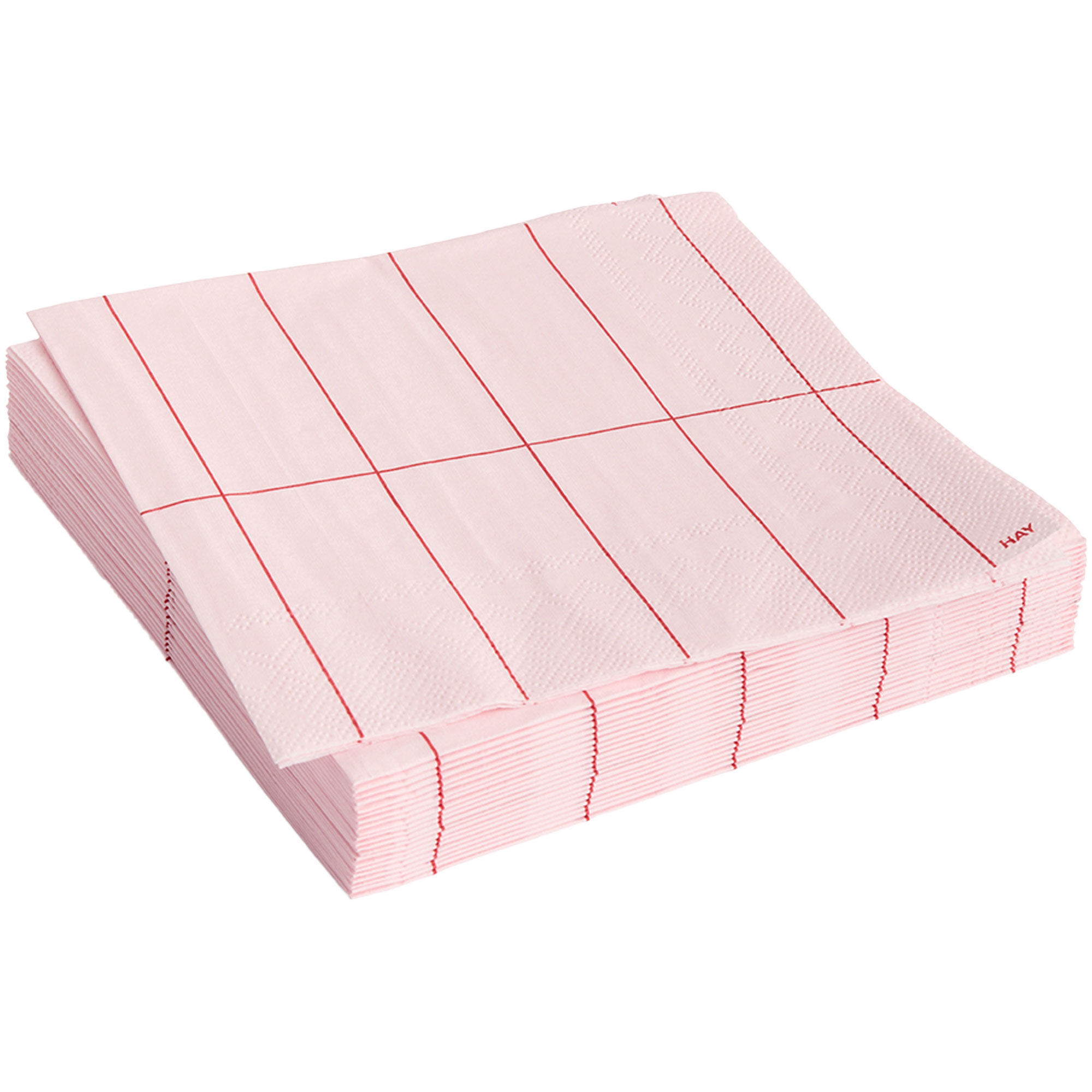 HAY Pattern frokostservietter Pink Red Grid 20 stk.