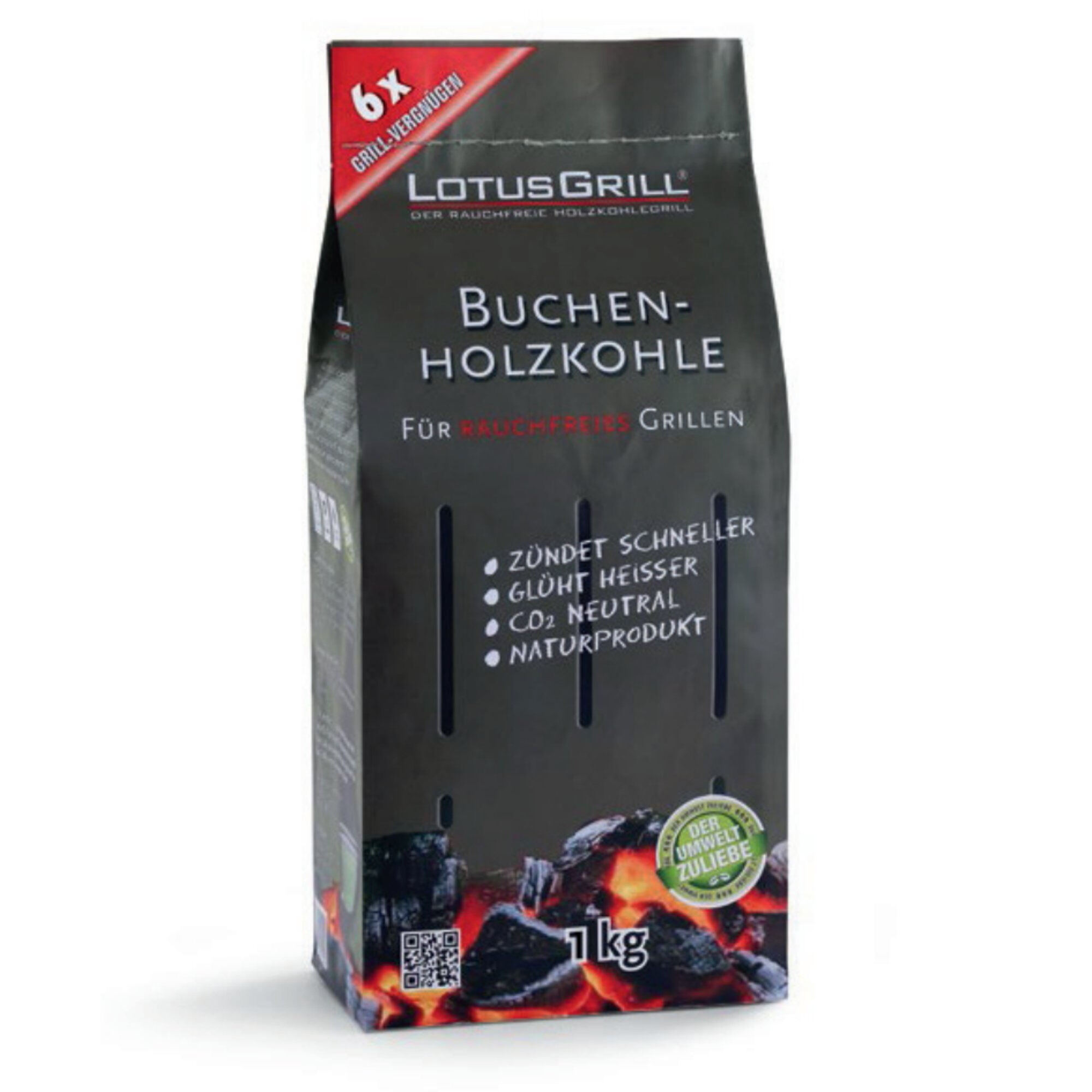 Lotusgrill Trækul i pose 1 kg