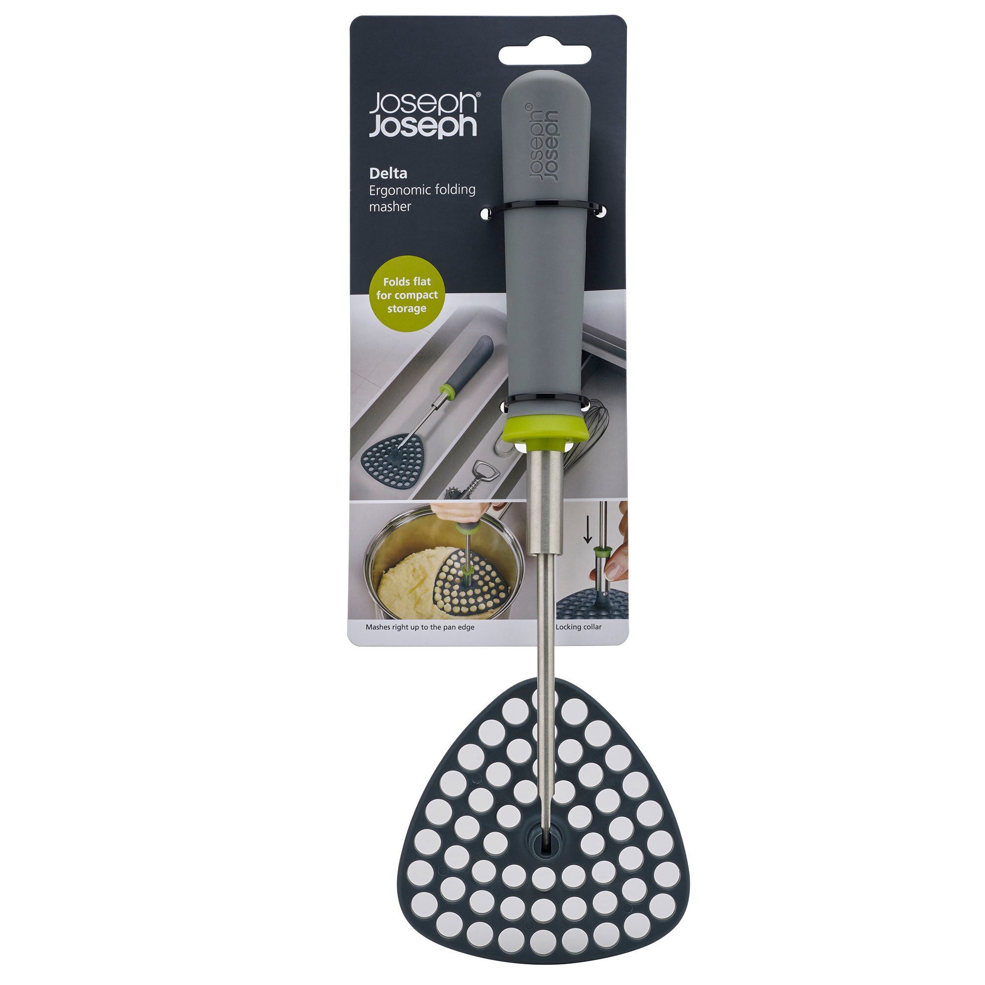 Joseph joseph Delta foldbar kartoffelmoser, grøn/grå