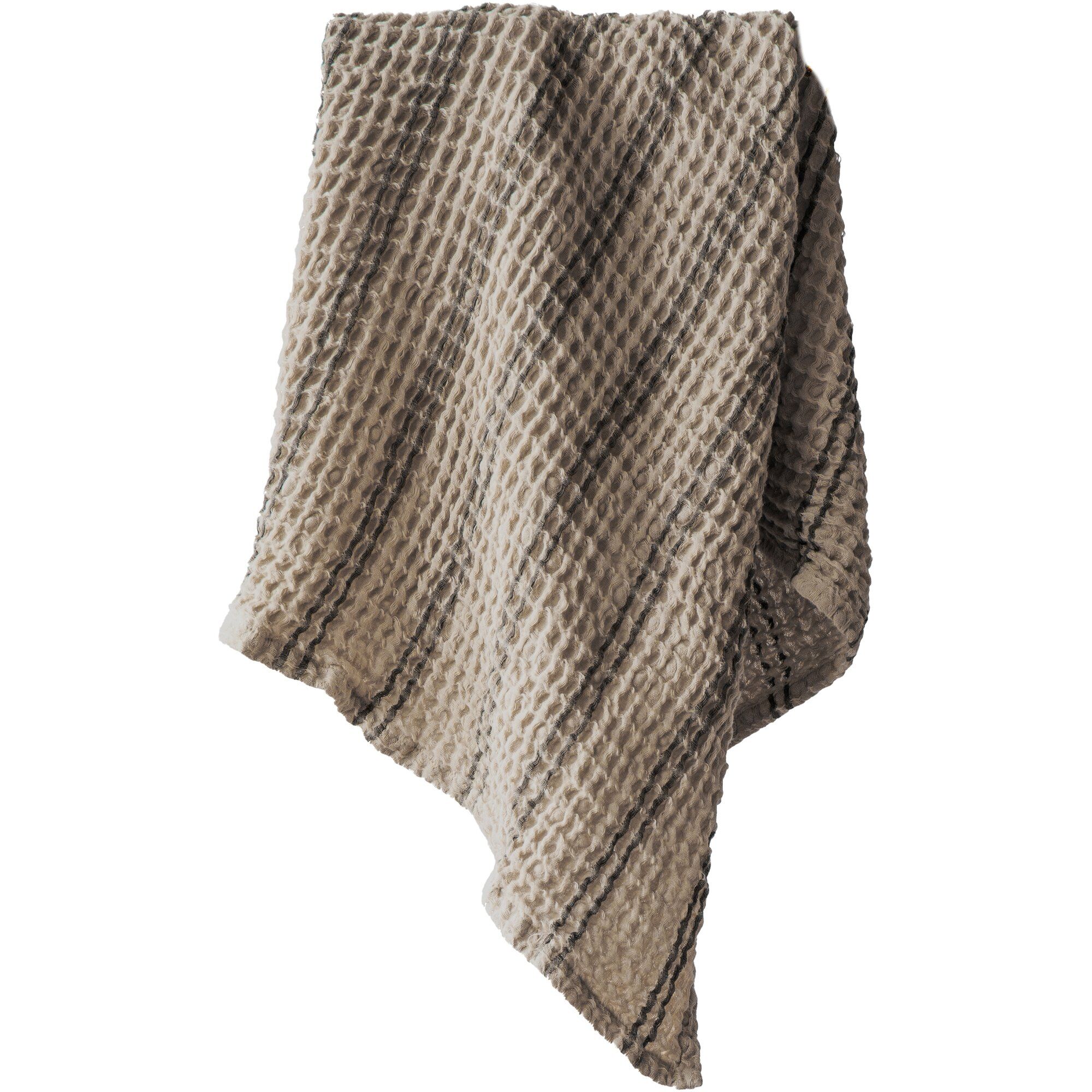 Tell me more Nella håndklæde 70x50 cm, taupe stripe