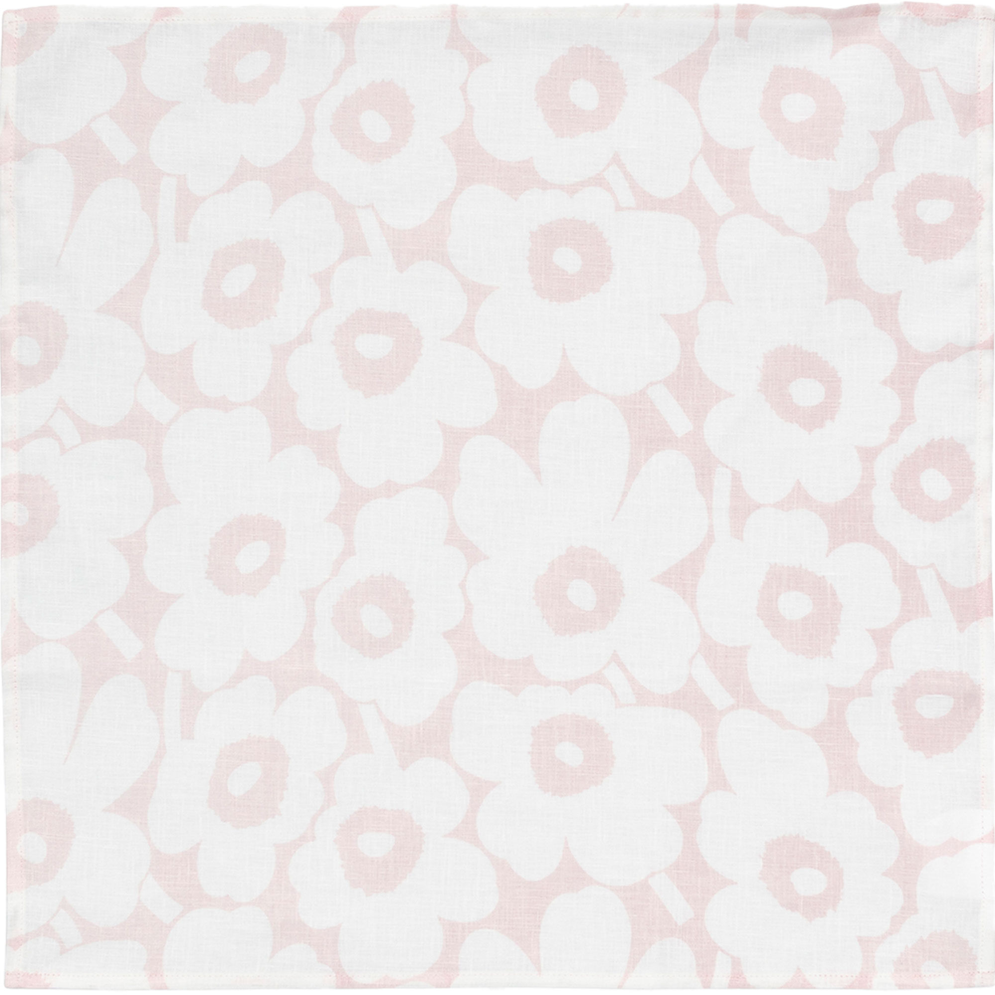 Marimekko Mini Unikko serviet, hvid/rosa