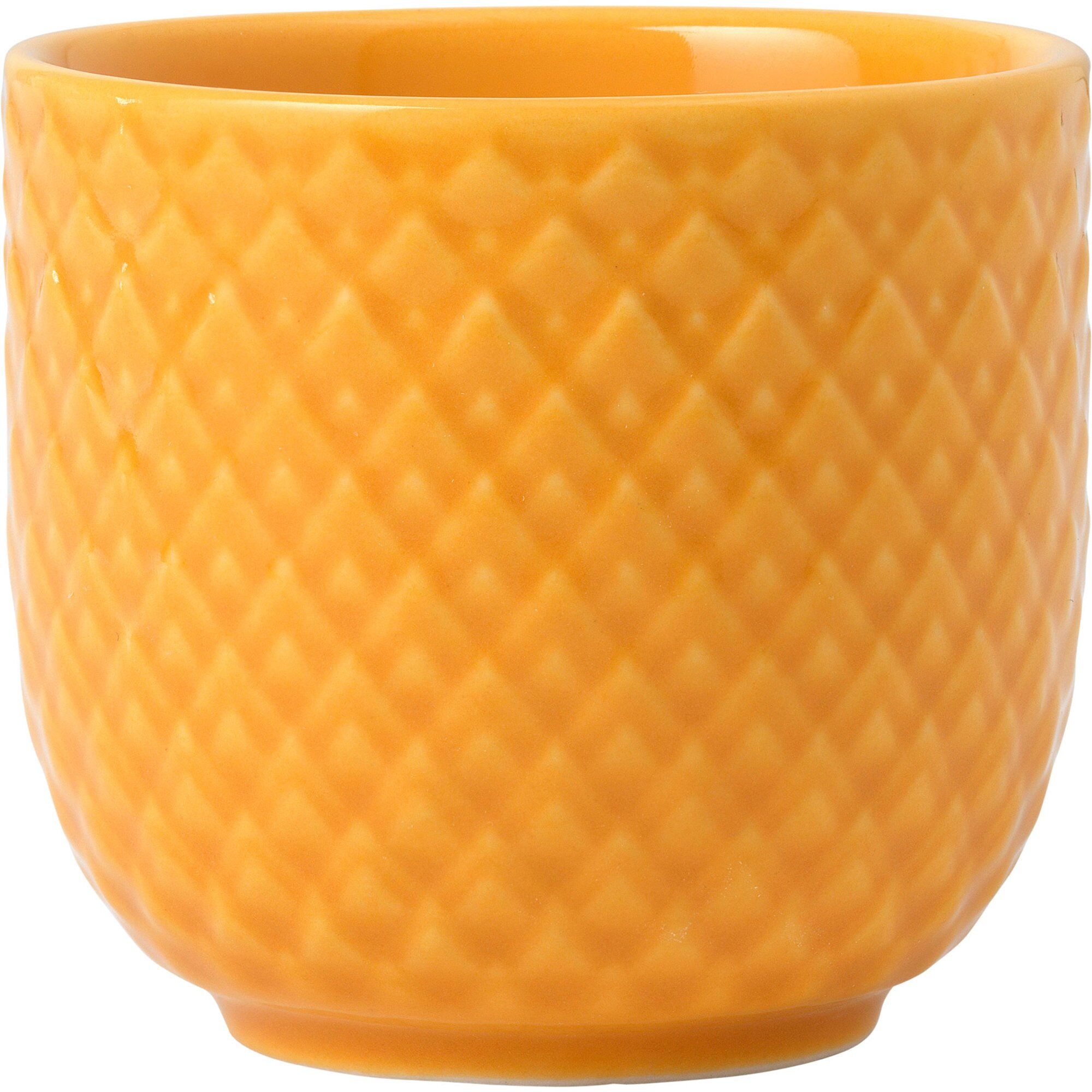 Lyngby porcelæn Rhombe Color æggebæger 5 cm. Gul