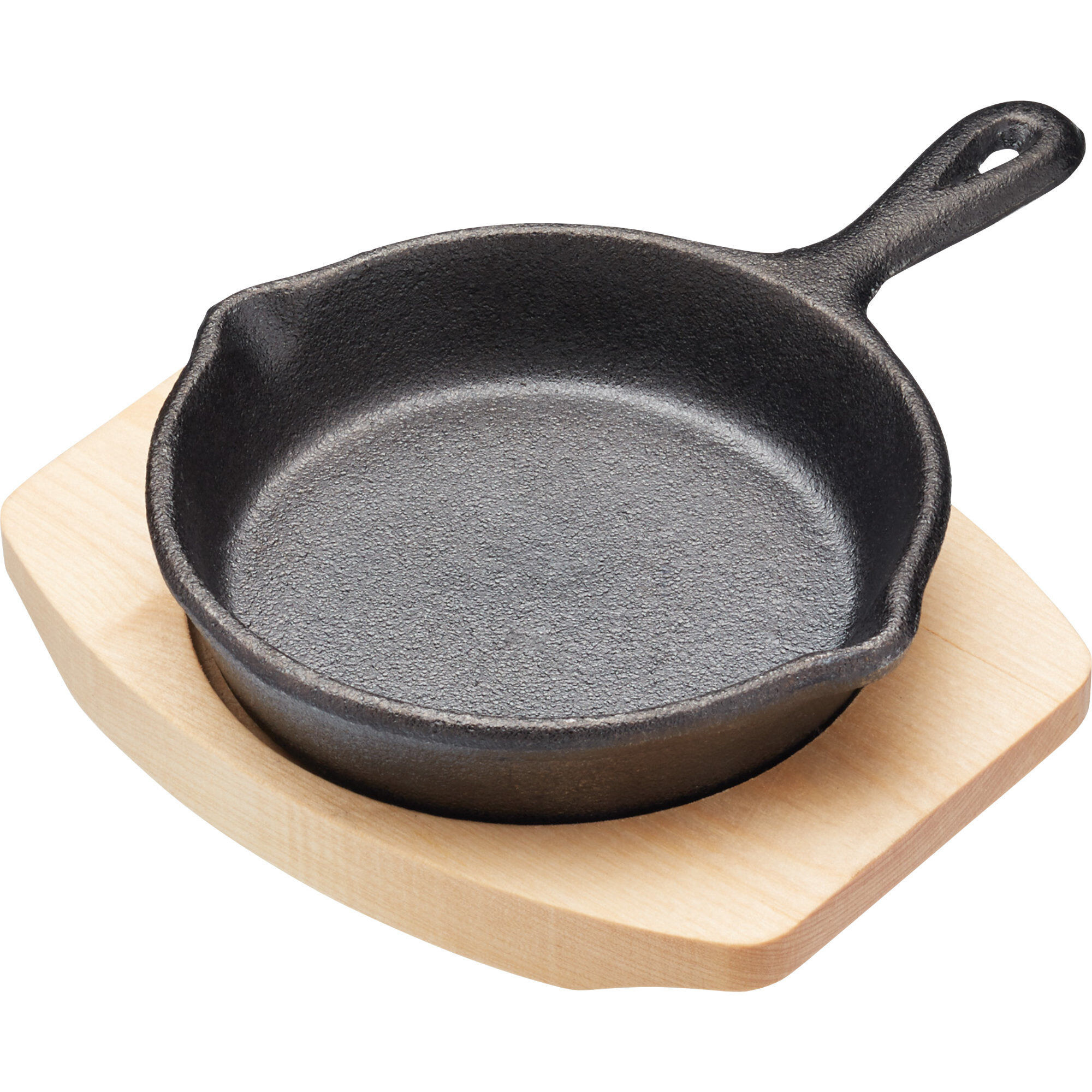 Kitchencraft Mini serverings støbejernspande med træ