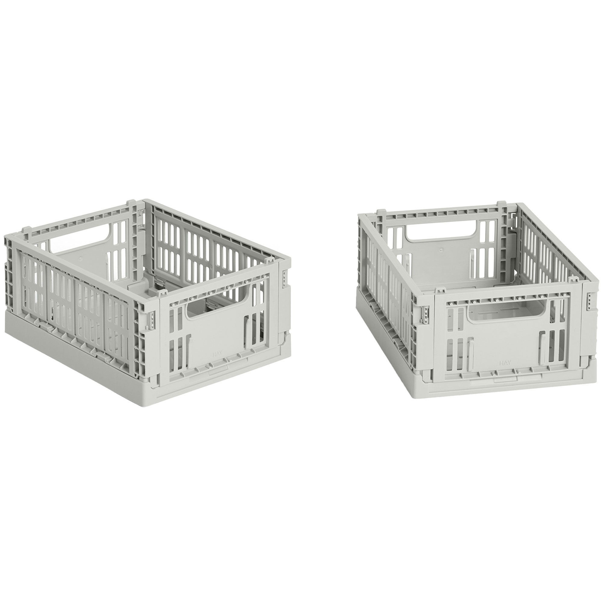 HAY Colour Crate Mini Opbevaringskasse, grå, 2 stk.