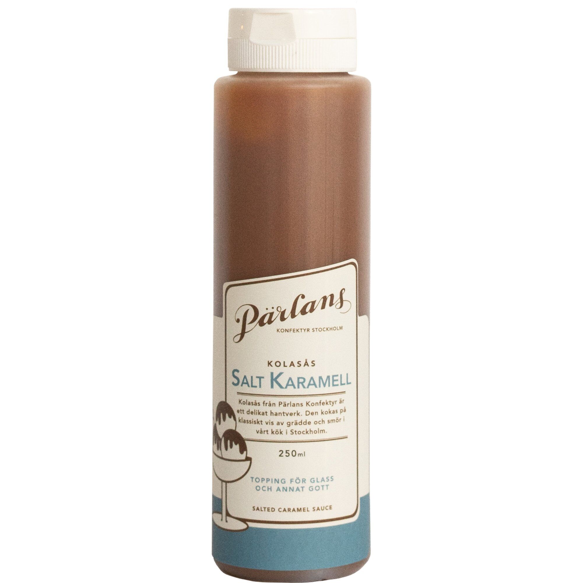 Pärlans Squeeze karamelsauce, 250 ml, saltkaramel
