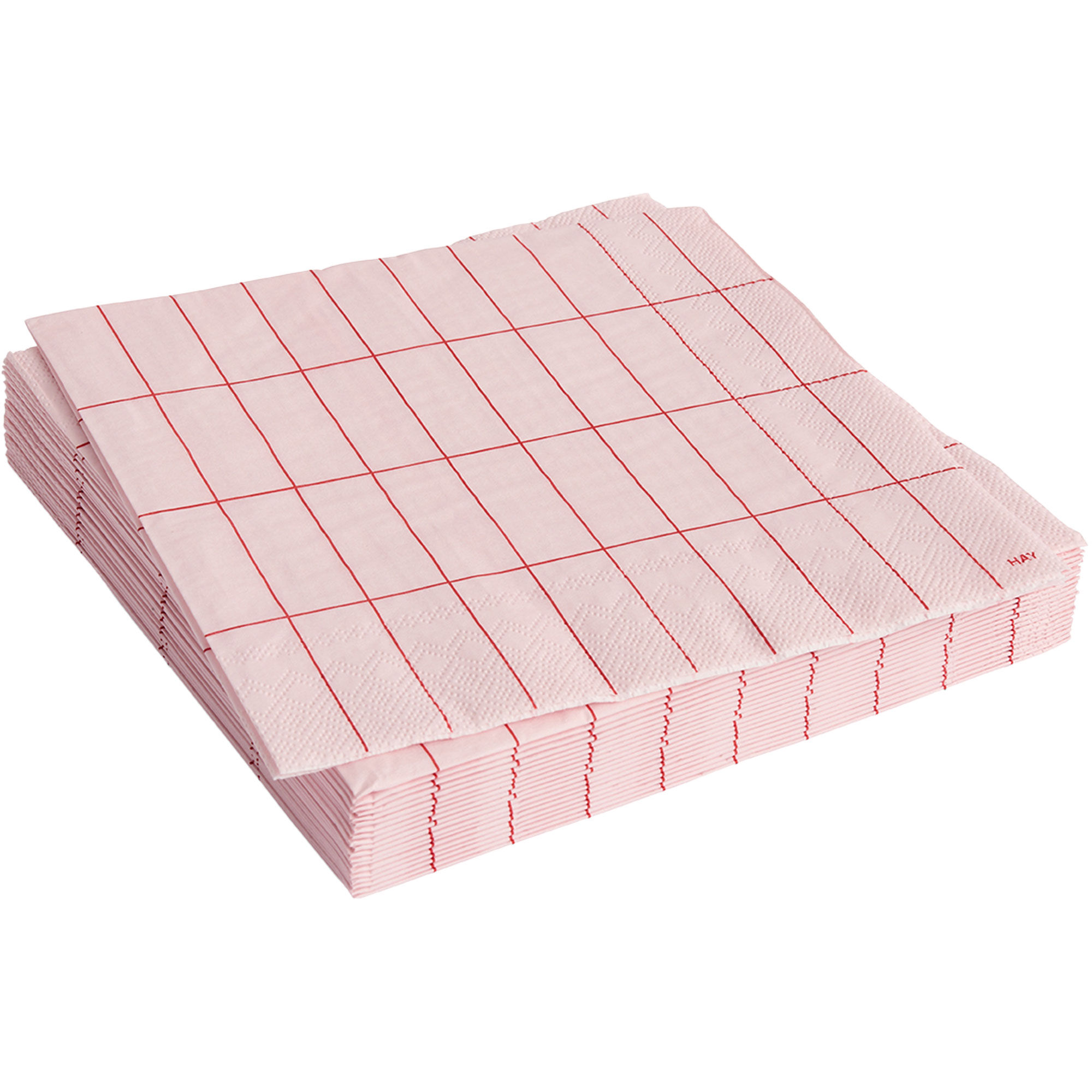 HAY Pattern Middagsservietter Pink Red Grid 20 stk.