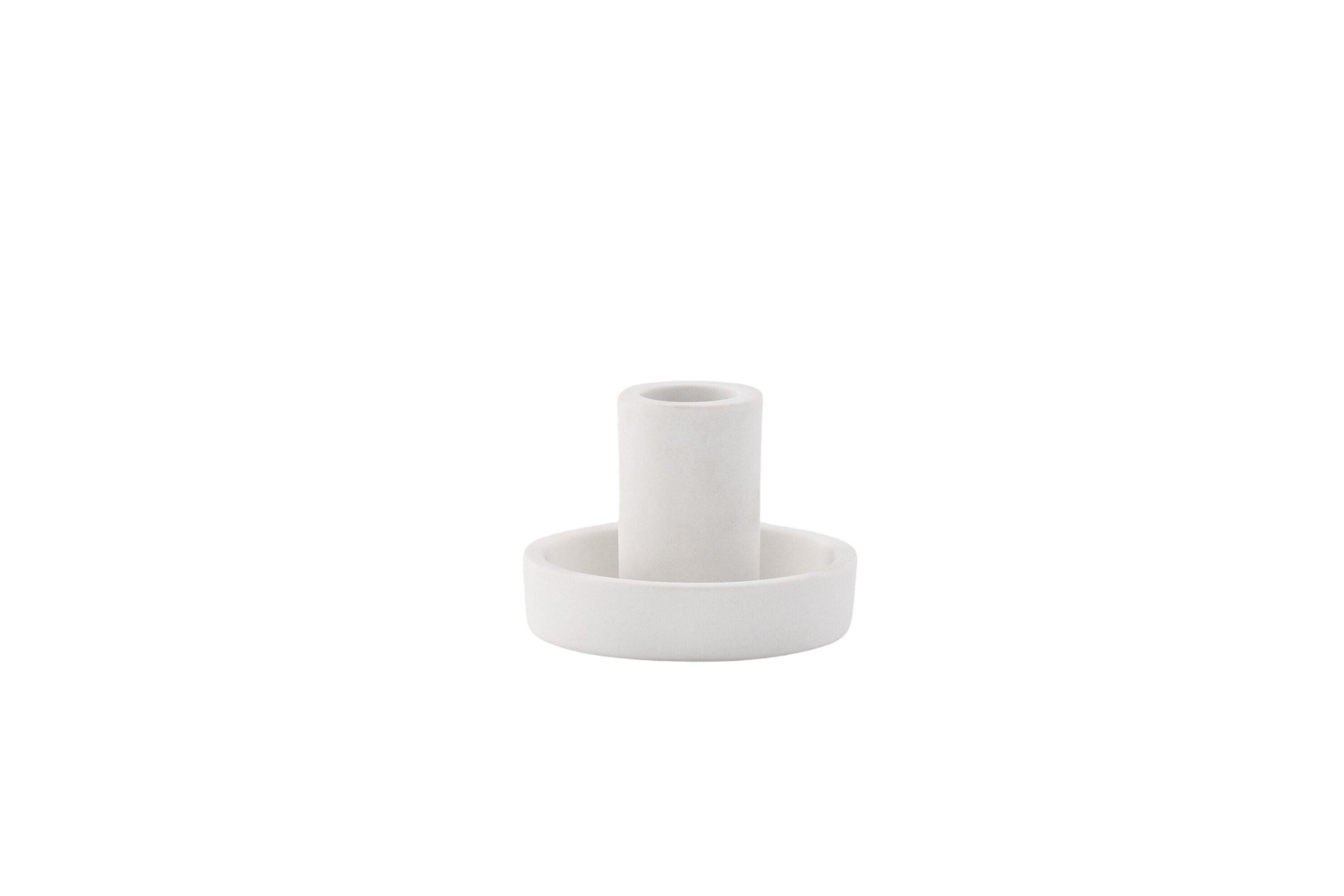 VENTURE DESIGN Ceco lysestage, rund - hvid Colour Clay (B11xH6)