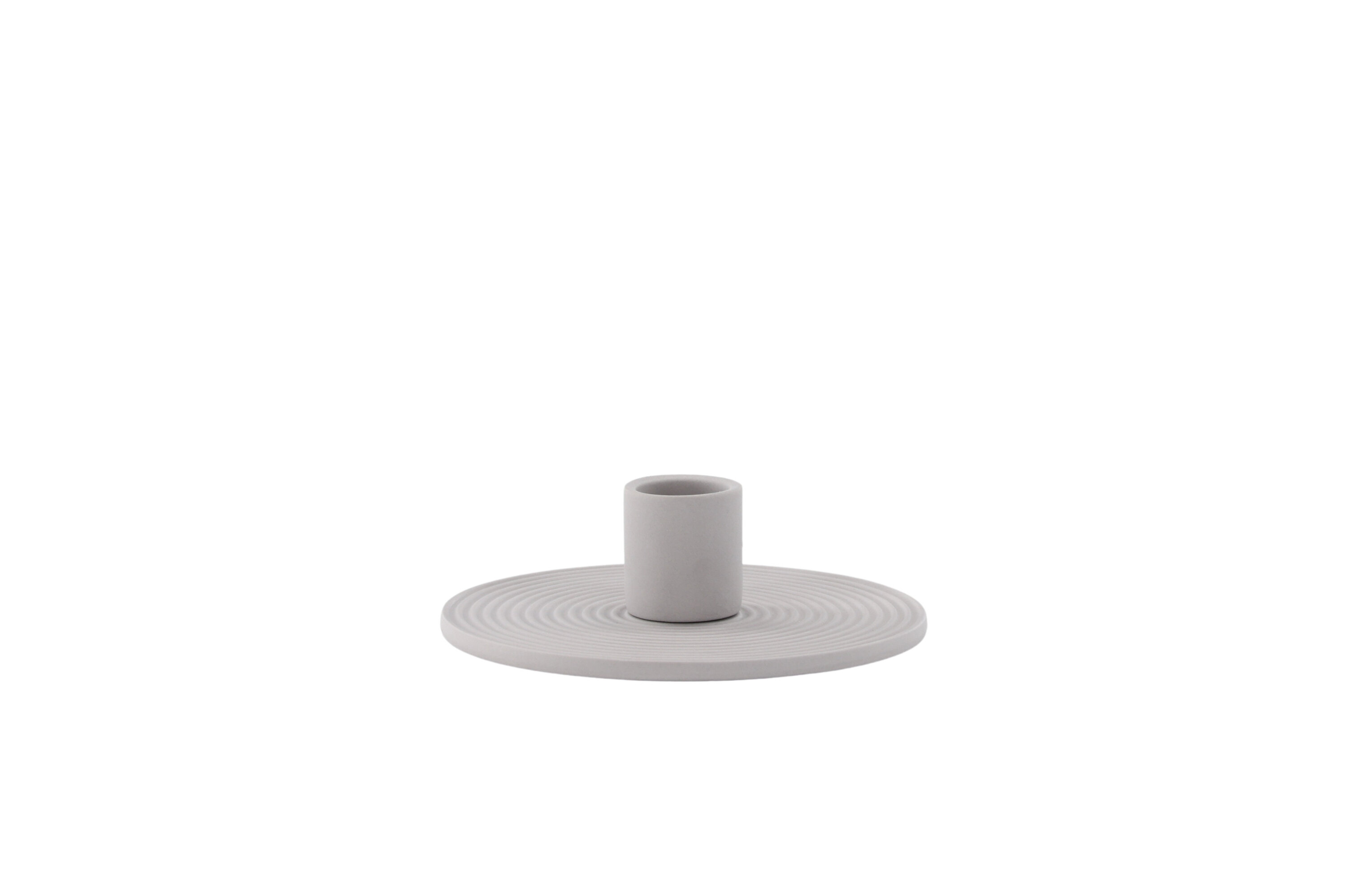 VENTURE DESIGN Dian lysestage - grå farve ler (Ø12xH4)