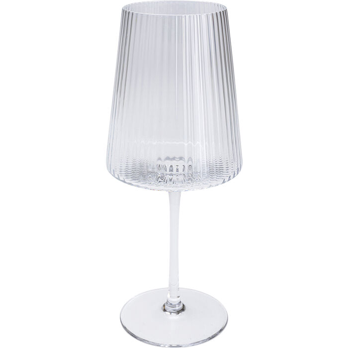 KARE DESIGN Riffle rødvinglas, m. riller - klar glas (H:25)
