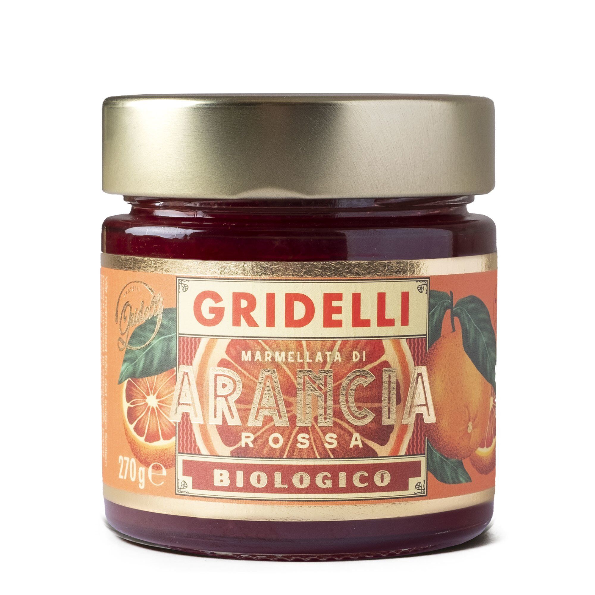 Fratelli gridelli Marmellata Di Arancia Rossa Orange blodappelsinmarmelade 270 g
